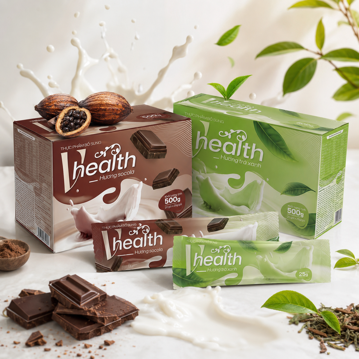 Ngũ cốc dinh dưỡng Vhealth thế hệ mới (2 vị)