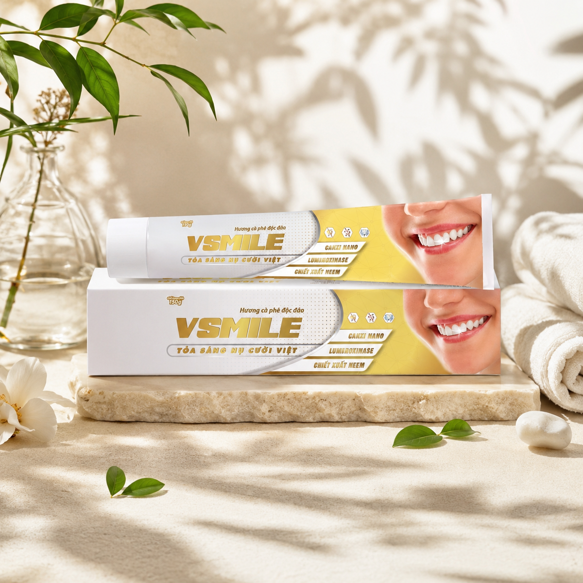 Kem đánh răng Vsmile hương cà phê - Thảo dược tự nhiên