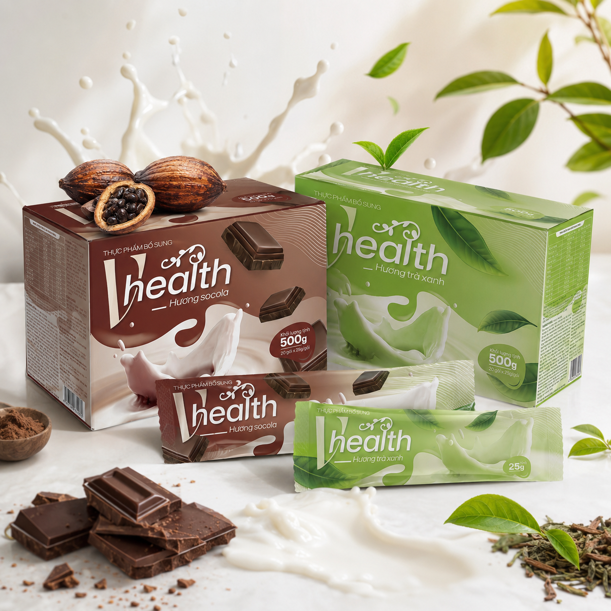 Ngũ cốc dinh dưỡng Vhealth thế hệ mới (2 vị)