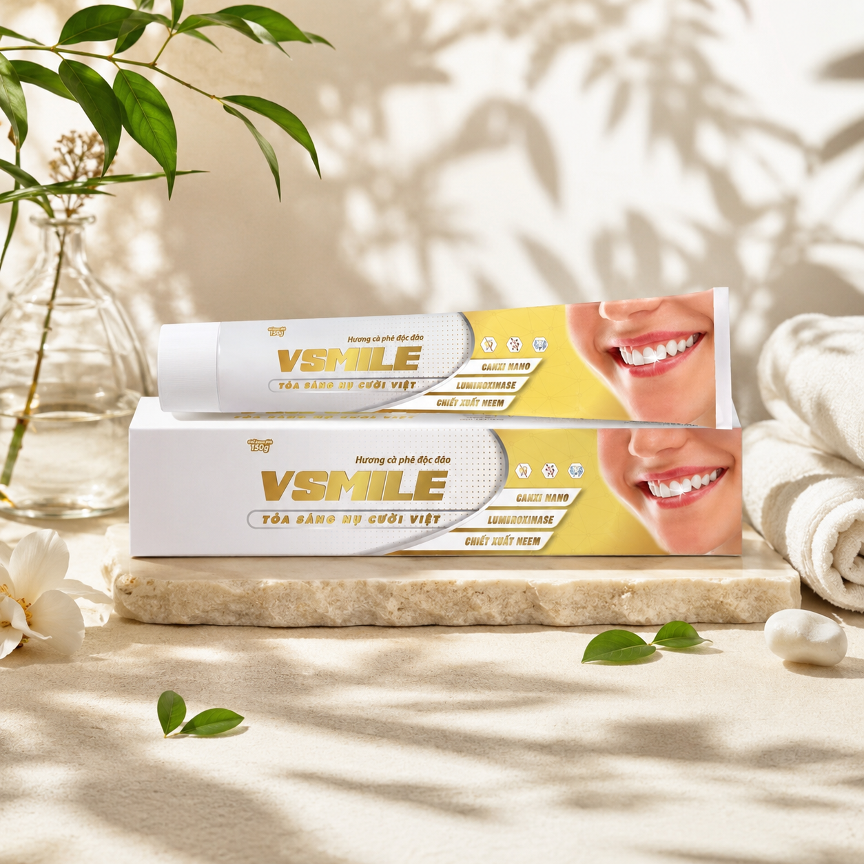 Kem đánh răng Vsmile hương cà phê - Thảo dược tự nhiên